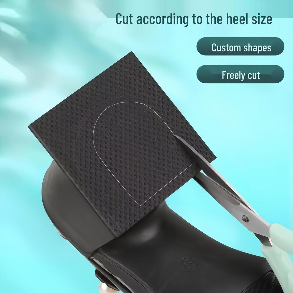 Thick Non-Slip Wear-Resistant Heel Protection Stickers - Silent, Sound-Absorbing Anti-Noise Tape for Chunky Heels