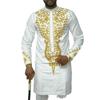 2024 African Ethnic Embroidered Men's Long Sleeve Casual Suit Set