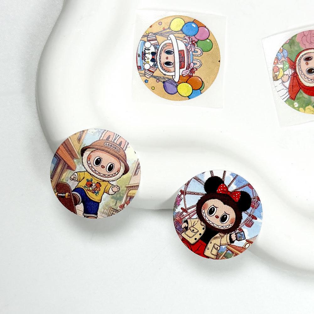 Cartoon Anime 500-Piece Pull-Out Roll Stickers for Scrapbooking and DIY Decoration