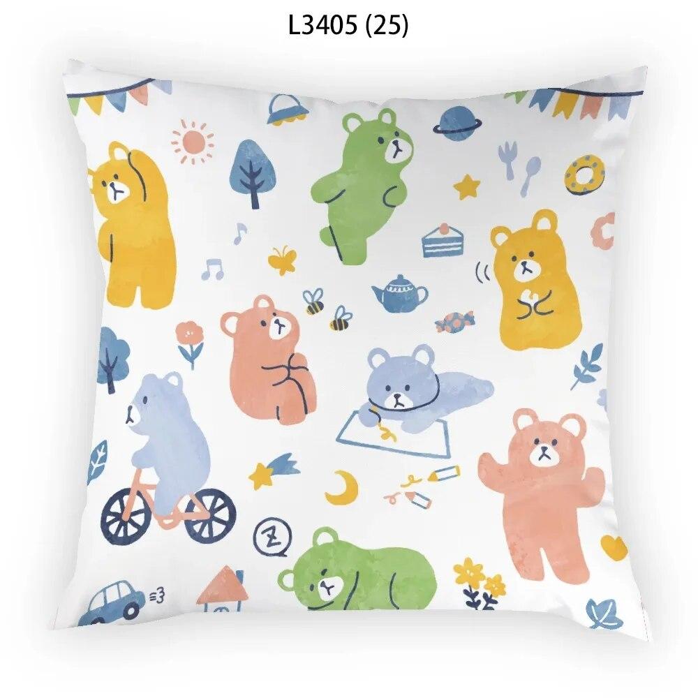 

Декоративная современная наволочка с изображением пятнистого оленя, наволочка для диванной подушки, скандинавский простой современный подарок для украшения дома 40x40cm