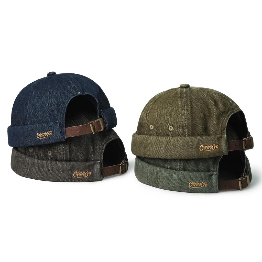 Croogo Vintage Roll Cotton Sailor Antique Copper FMA2503 Taupe Men's Fisherman's Cap, Cap, Cap, Washer, Hat, Buckle, -