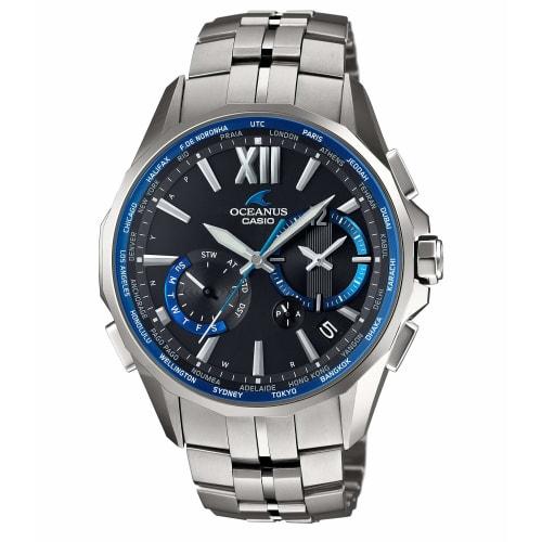 

Годинник Casio Oceanus Manta з радіокеруванням, сонячний, OCW-S3400-1AJF, сріблястий