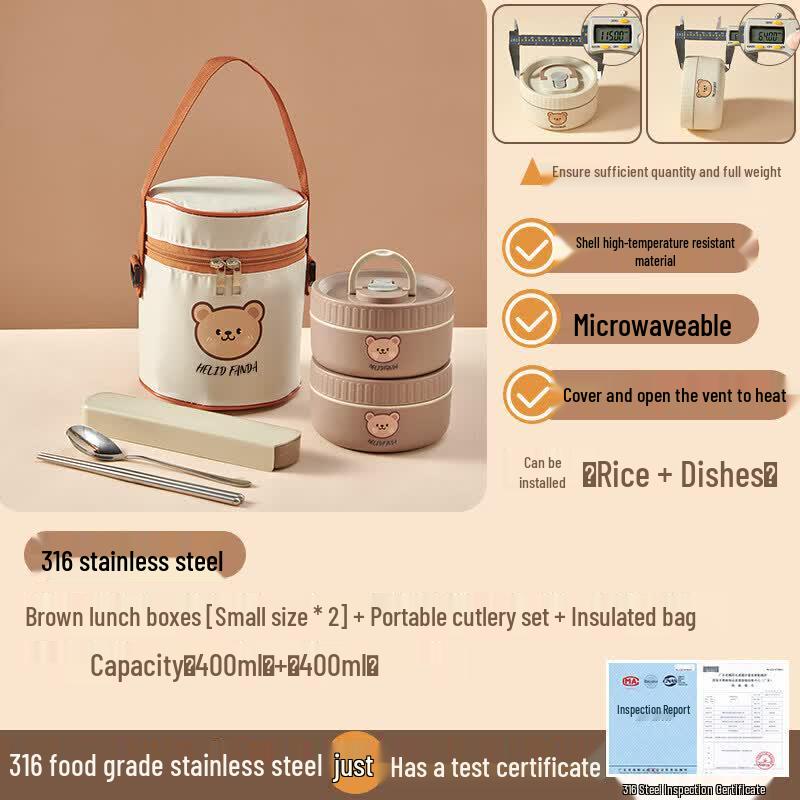 316 Stainless Steel Microwavable Insulated Lunch Box