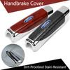 Car Hand Brake Carbon Parking Brake Handbrake Grips Protection Cover Car Interior For Ford Focus 3 4 MK3 Kuga Escape Mustang E ZT6