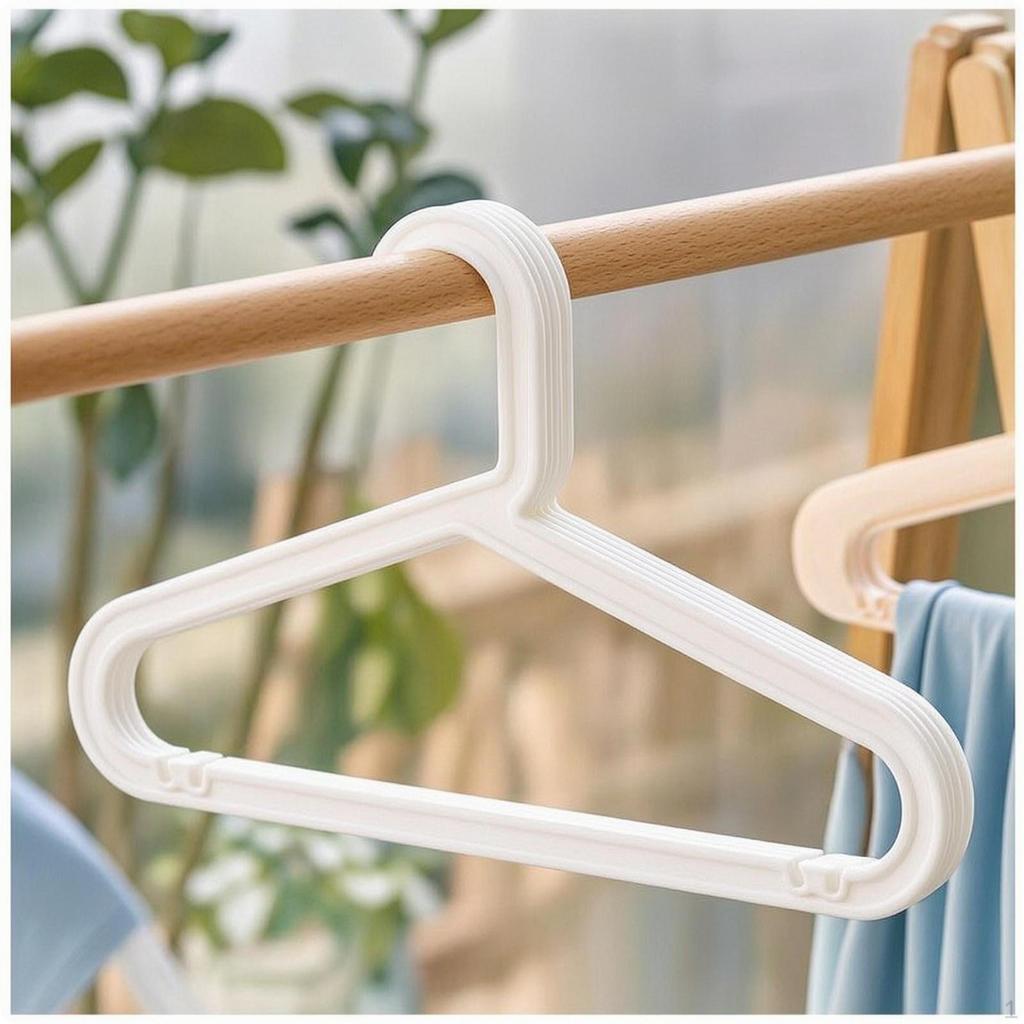 5 Pieces Hanger with Notches Profile Compact Clothes Hangers for Closet, Wardrobe, Laundry