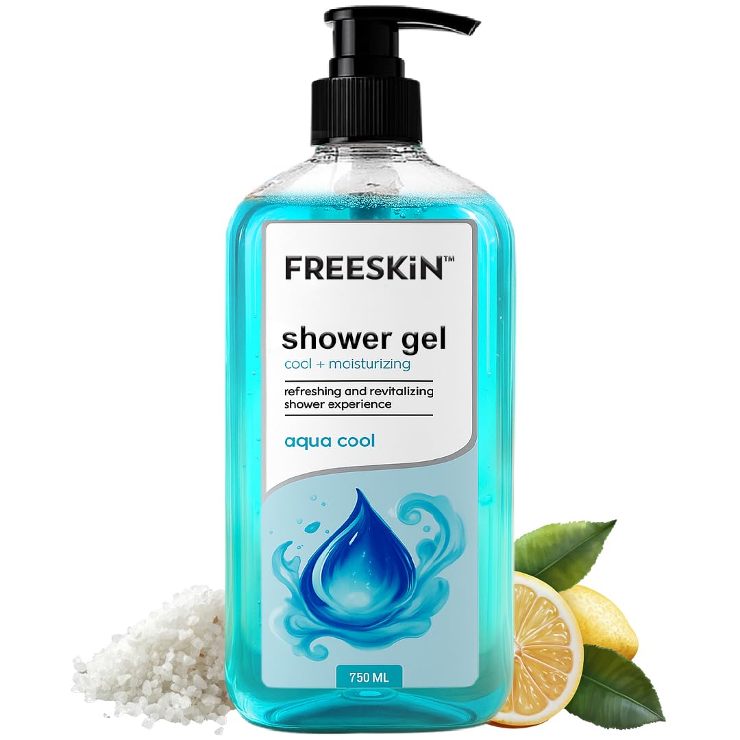 

Freeskin Aqua Cool Shower Gel-750ml | Refreshing & Revitalizing Body Wash | Cool, Energizing & Hydrating Formula | Long-Lasting Freshness for Men