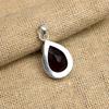 Beauteous Red Garnet Gemstone Handmade 925 Solid Sterling Silver Jewelry Lovely Pendant For Her
