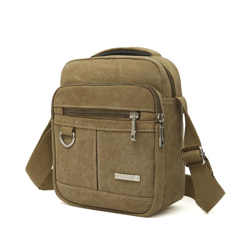 Men Shoulder Crossbody Bag Canvas Handbag Messenger Bag Casual Travel Bag