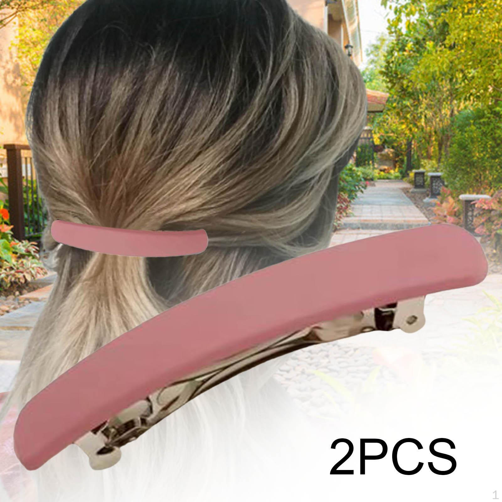 

Шпильки для волосся з 2 частин для жінок, французькі затискачі Lady Spring, рожевий