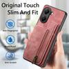 Etui dla Xiaomi Poco X7 Pro 5G/Xiaomi Redmi Turbo 4 5G z kieszonką na karty zapinaną na zamek, retro skórzane etui TPU na telefon