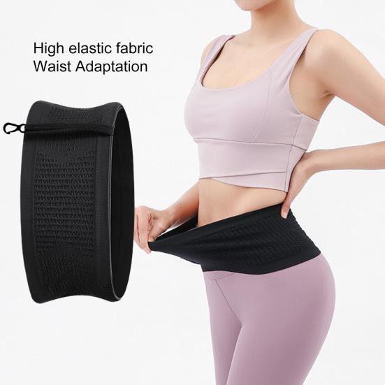 

Waist Bag Ergonomic Hidden Pockets Moisture-Wicking Super Stretchy Not Tight Storage Comfortable Multifunctional Knit Breathable Concealed Waist Bag