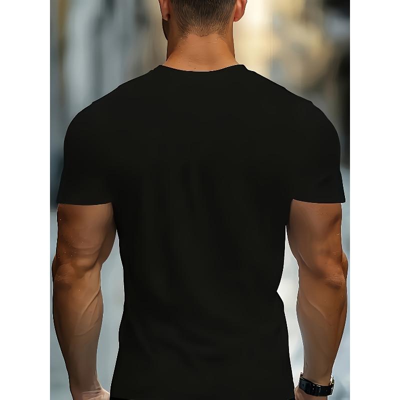 Men's Casual Short Sleeve Summer T-Shirt, Suitable for Daily Casual Wear, Outdoor Sports