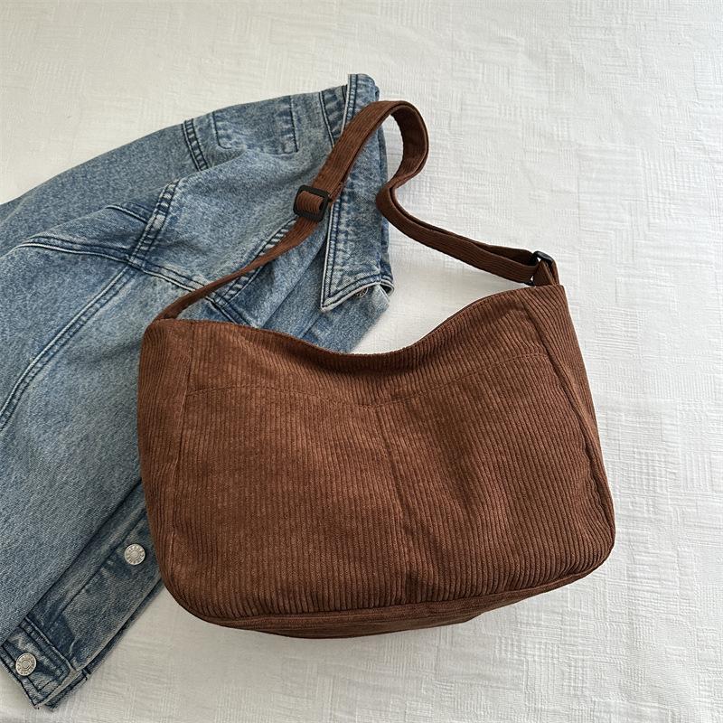 

Spring new retro lazy wind large capacity tote bag simple versatile shoulder bag student Japanese backpack кофейный