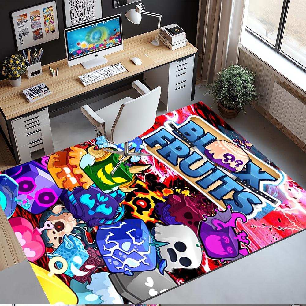 Blox Fruits Printed Carpet,Rug,for Office Chair Living Room Bedroom Kitchen Room Decor Gifts.