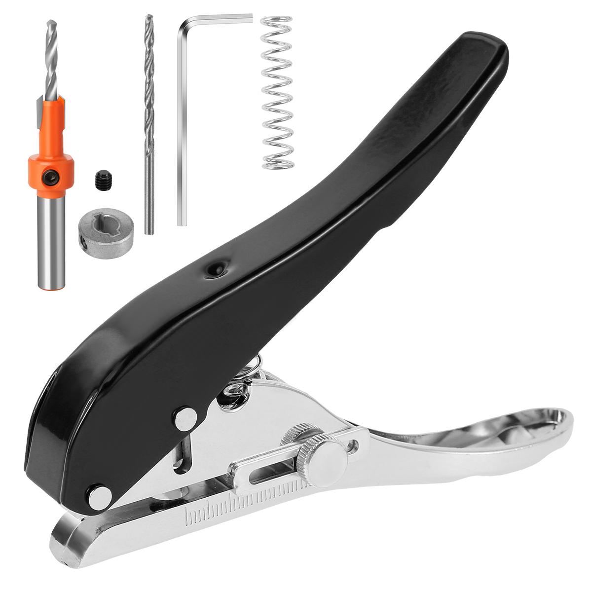 Punching Tool 8MM Hole Edge Banding Punching Pliers Screw Hole Hat Woodworking Tool Leather Hole Punch Hidden Hole Punching Tool чёрный