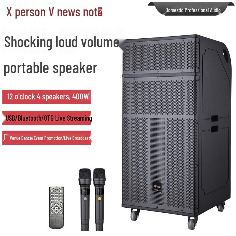 Xunwei Professional Portable Active PA Speaker with Microphone (CN Version)