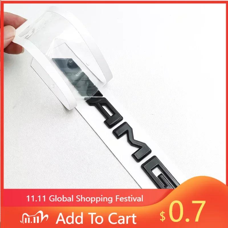 ECD5 For Benz New 3D ABS Black Logo AMG Emblem Letters Car Trunk Badge For Mercedes Benz W204 W205 W176 W177 W212 W213 AMG Sticker Ac