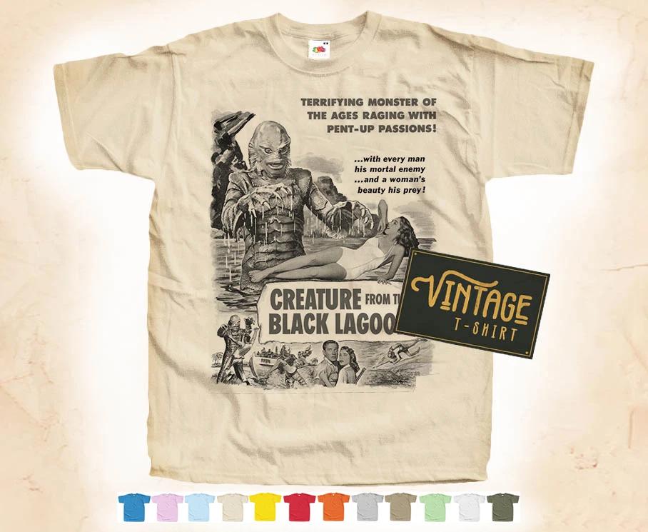 Black Print CREATURE From The Black LAGOON T-SHIRT Tee Vintage Poster S-5XL M