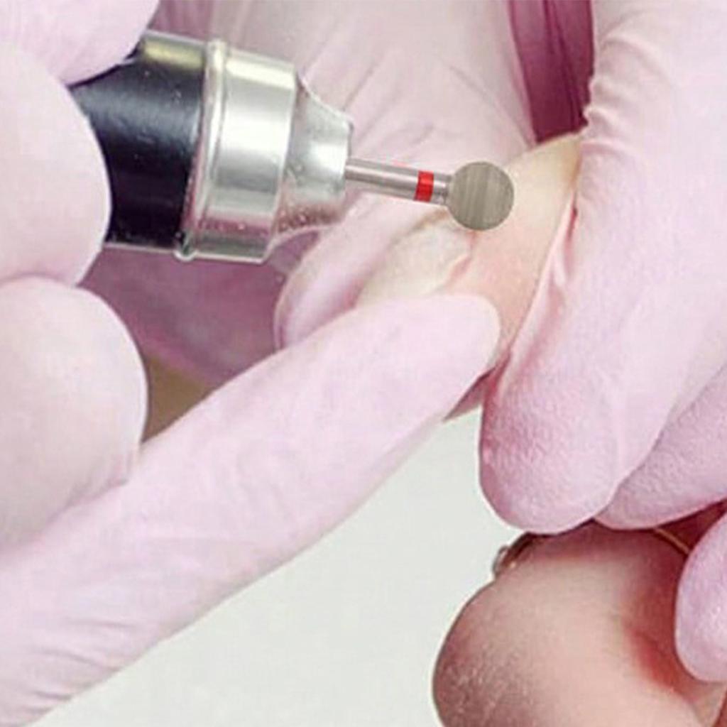 2 Pieces 5mm Sphere Nail Grinding Tool Nail Drill Bit Manicure Accesories for Salon and Home Use for Smooth Nail Finish