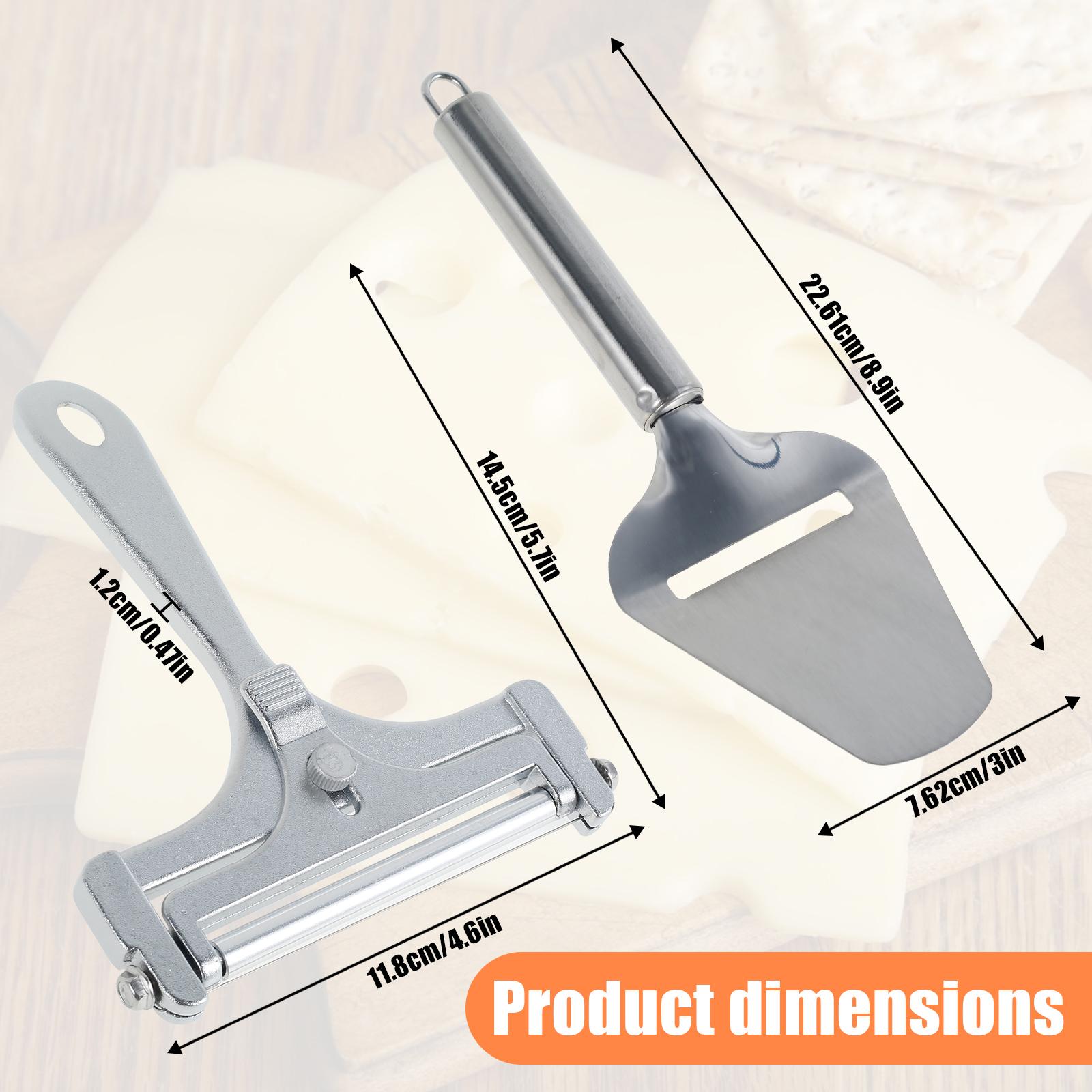 Cheese Slicer Stainless Steel Slicer Slicer with Adjustable Thickness Design Slicer with Handle Easy to Use Machine Washable