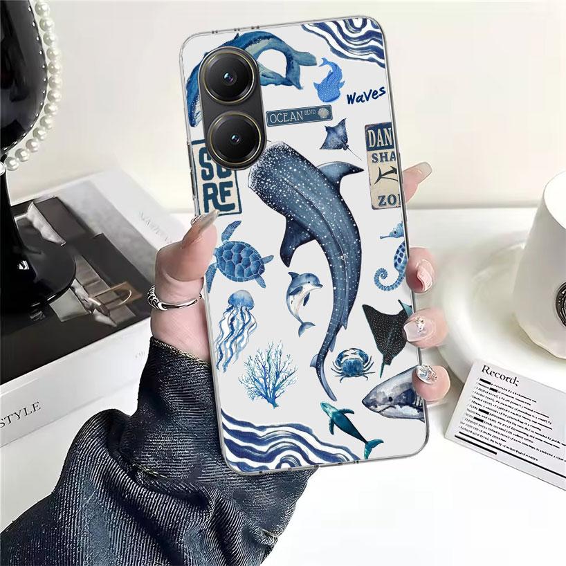 Ocean Starfish Sea Turtle Shark For Xiaomi Poco X7 X6 X5 F7 Ultra F6 F5 Pro Phone Case X4 Nfc F4 Gt F3 M6 M5S M5 M4 M3 Fundas Co