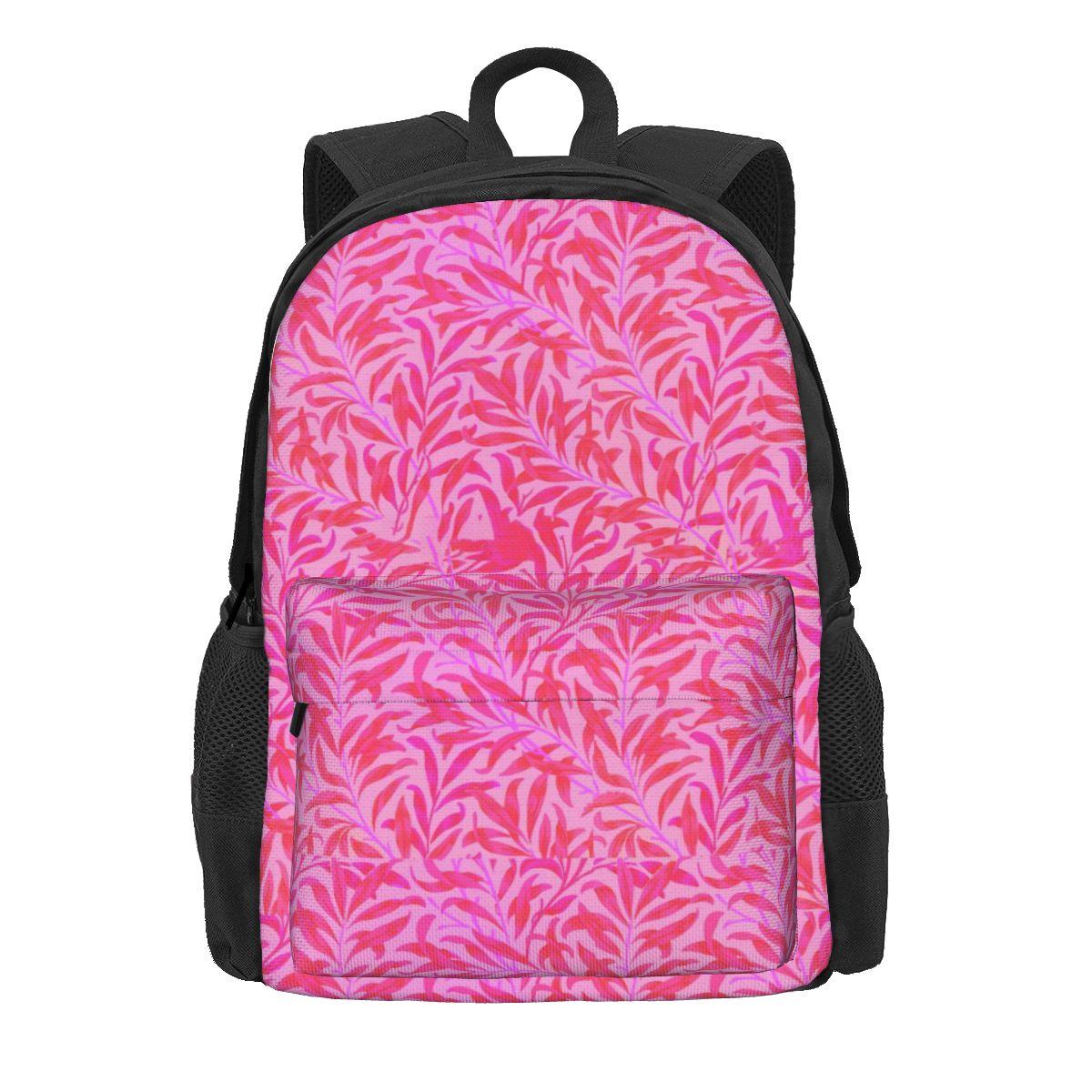 Blauw Bladprint Rugzak Abstracte Bladeren Wandelrugzakken Student Unisex Designer Grote Schooltassen Grappige Rugzak 36x32x10cm