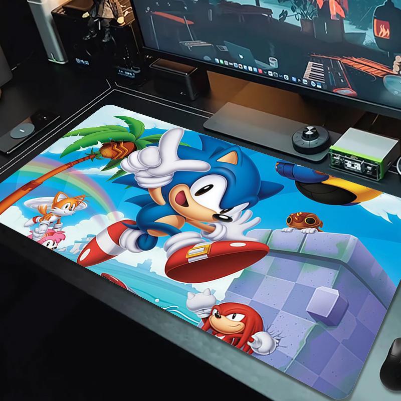 Sonic the Hedgehog Print Cushion Non-slip Laptop Tablet Big Mousepad XXL Mat Mini PC Playmat With Lock Edge
