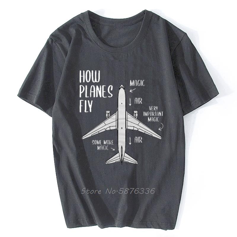 Novelty How  Fly Engineer Pilot Airplane TShirt Mens Short Sleeves Oversized Hip Hop  Printed T Shirts Top Tees