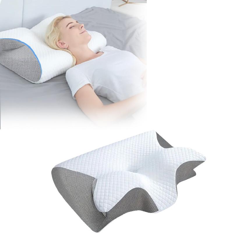 Comfortable Memory Foam Neck Pillow For Home Sleep With Supportive Design And Ergonomic Shape