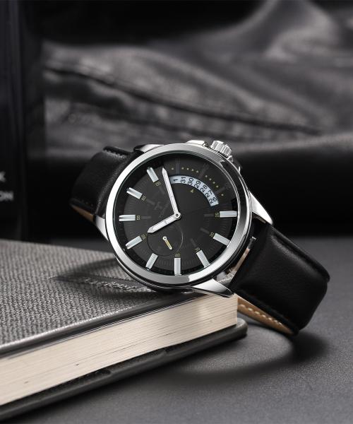 TORSO TORSO Classical Multi-function Leather Men's Watch T47L-SBBK