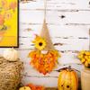 Colgante de gnomos de cosecha de otoño, colgante decorativo de girasol de arce, colgante de Acción de Gracias, decoración festiva para el hogar