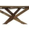 Table de salle à manger - Item Home - 180x86x76 cm - Bois massif - Naturel noyer - Style africain