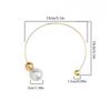 Open Circle With Ccb Imitation Pearl Ball Choker Necklace For Women Elegant Wedding Collar Torques Fashion Jewelry For Neck