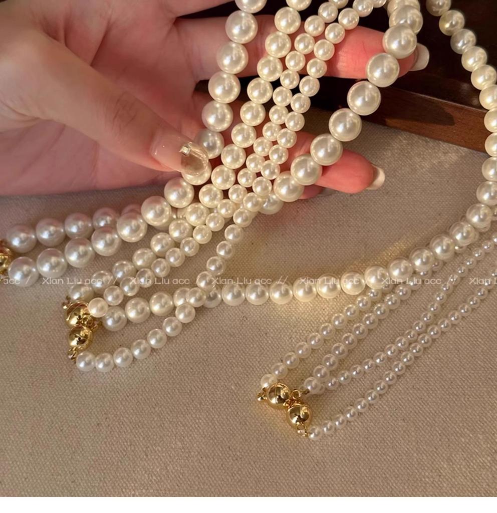 Elegant Shijia perlekjede: 2024 Magnetisk kragebenskjede for kvinners høst- og vinterstil