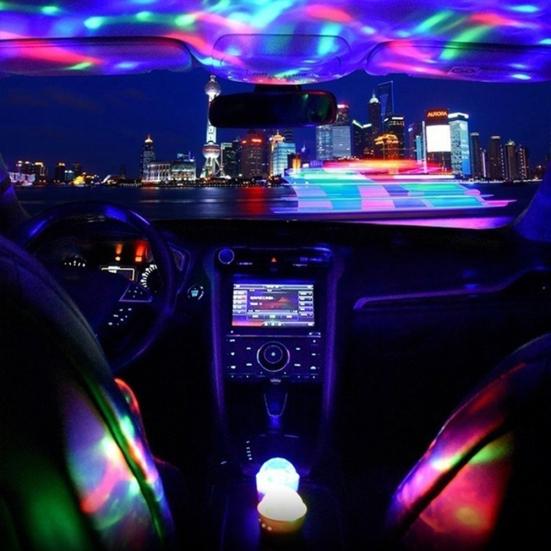 Samochód Auto Wnętrze Mini USB Lampa Nocna Lampa DJ Scena Oświetlenie LED Atmosfera