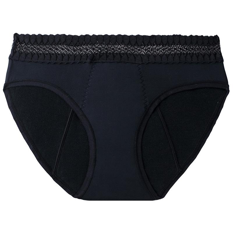 

Кружевные трусы Гигиенические прокладки Женское физиологическое белье Перед Зад Четырехслойные Непромокаемые Менструальное белье Трусики XL