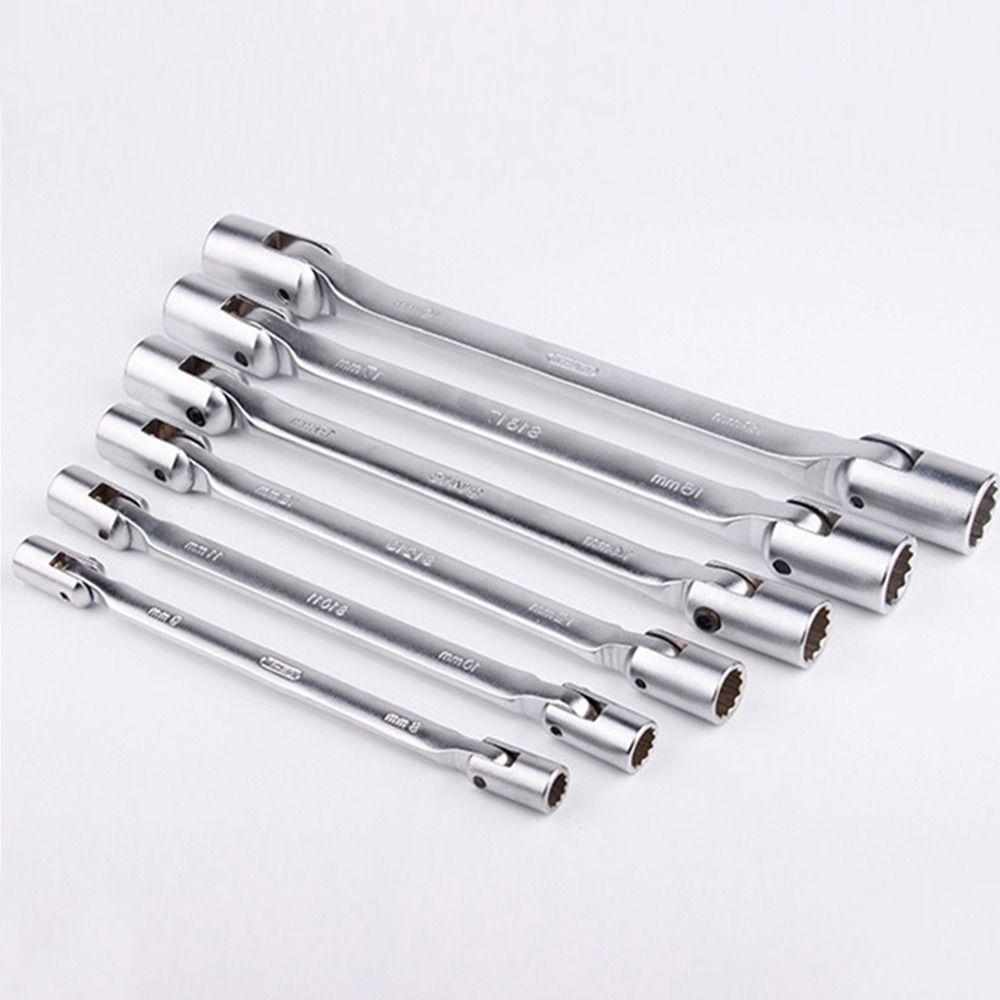 12-point Dual Head Spanner Adjustable Flexible Socket Wrench Swivel Head Socket Wrench  Household
