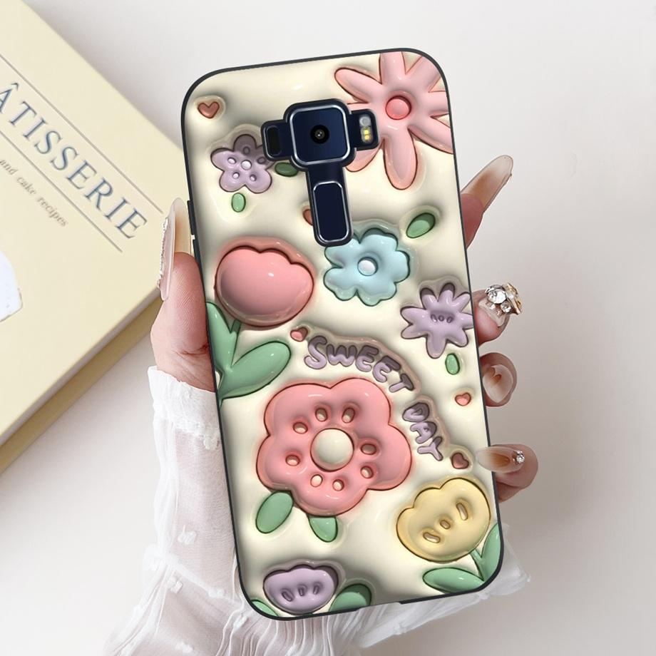 For ASUS Zenfone 3 ZE520KL Z017D 4 Max ZC520KL X008D 3 Max ZC520TL Case Soft Silicone Back Cover Love Heart Butterfly Flower Bag