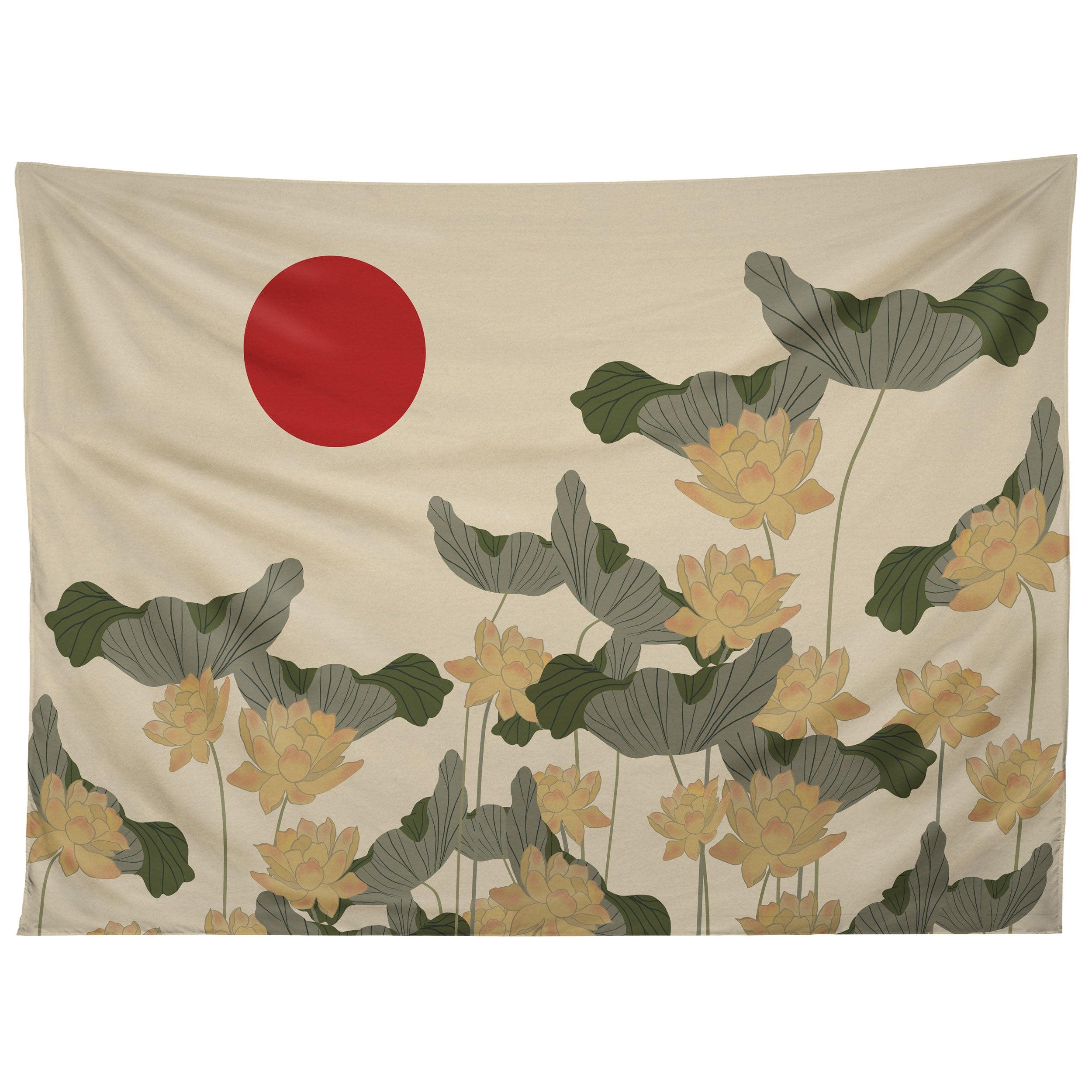 RED SUNSET JAPAN tapestry 75x100