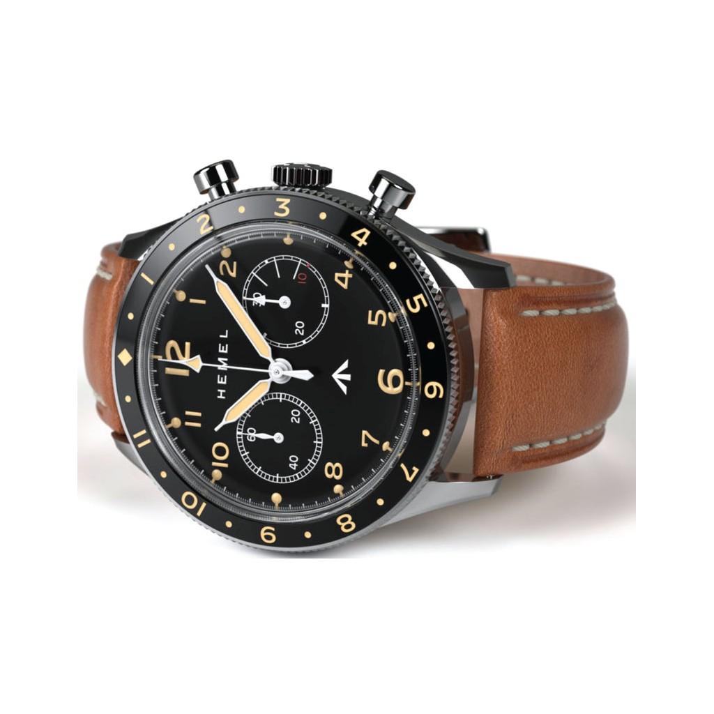 Hemel Airfoil Ceramic Bezel Black With Super-LumiNova C3 Dial Mechanical HF25 100M Men's Watch