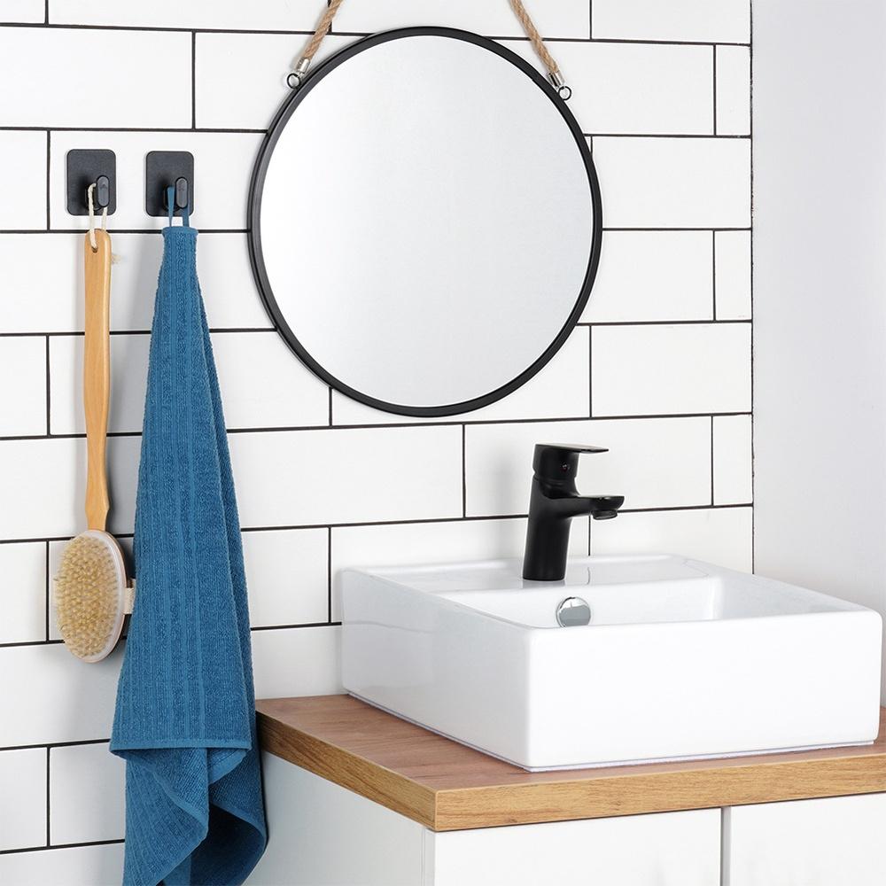 2x Self-Adhesive Towel Rack, Kitchen Hook, Bathroom Hook