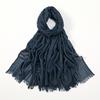 Large Size Cotton Feeling Scarf Women Plain Foulard Femme Luxury Hijab Long Bandana Evening Party Dress Shawls and Wraps