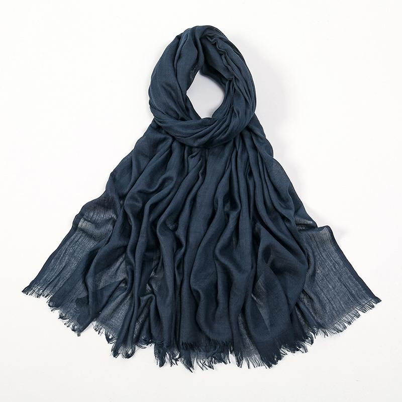 Large Size Cotton Feeling Scarf Women Plain Foulard Femme Luxury Hijab Long Bandana Evening Party Dress Shawls and Wraps
