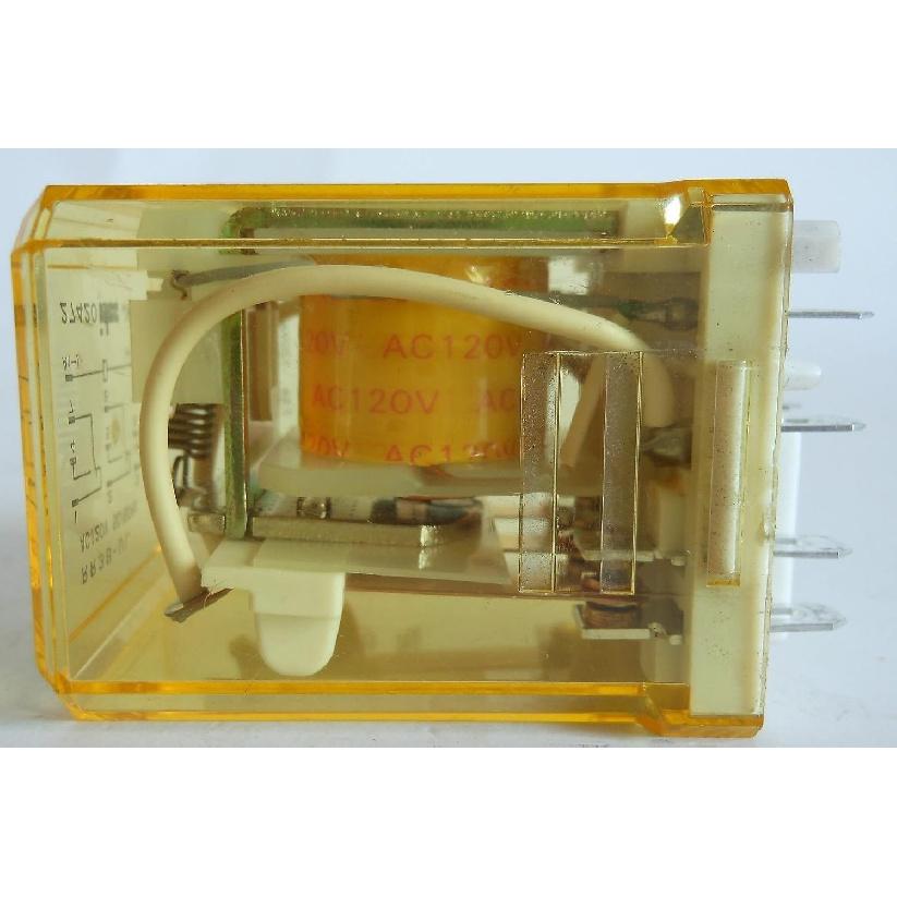 IDEC RR3B-ULAC120V 120 VAC Coil, 3 Poles 3PDT, 50/60 HZ, Blade Terminal, Power Relay, RR Series, Rugged Industrial 10 AMP, with LED Indicator