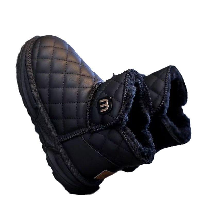 Waterproof Thickened Fleece Lined Kids Ankle Snow Boots Non Slip Warm Winter Children Boots