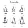 Stainless Steel Screw Pin Twisted Shackle Heavy Duty Shackles Marine Riggings Accessories for Connecting Chain and Rope
