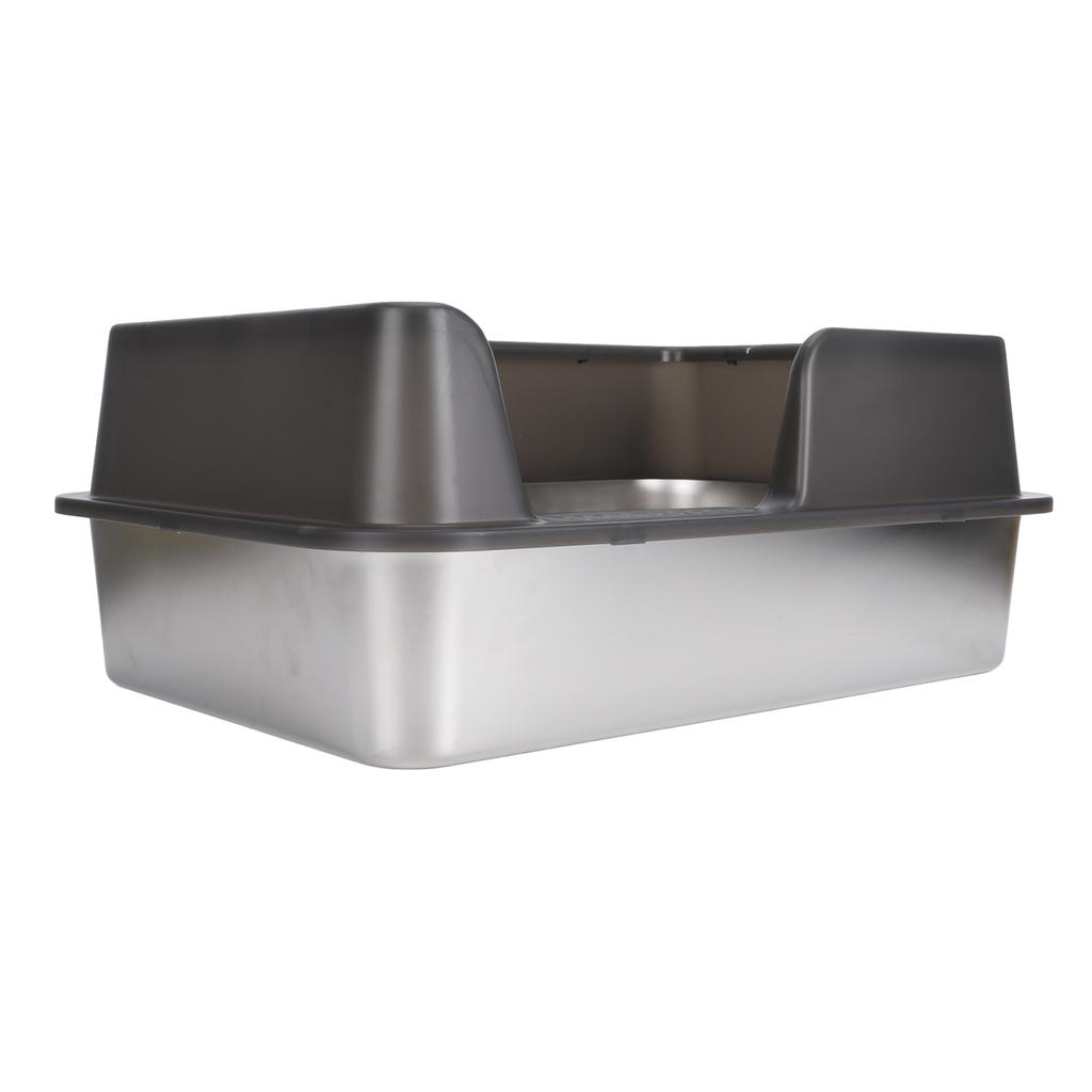 Stainless Steel Litter Box High Sides Anti Splashing Easy To Clean Enclosed Cat Litter Box for