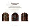 Imanqi Yun Arched Color Block Semi-Blackout Jacquard Curtains