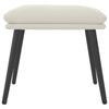 Footstool Cream White 45x29.5x35 Cm Velvet