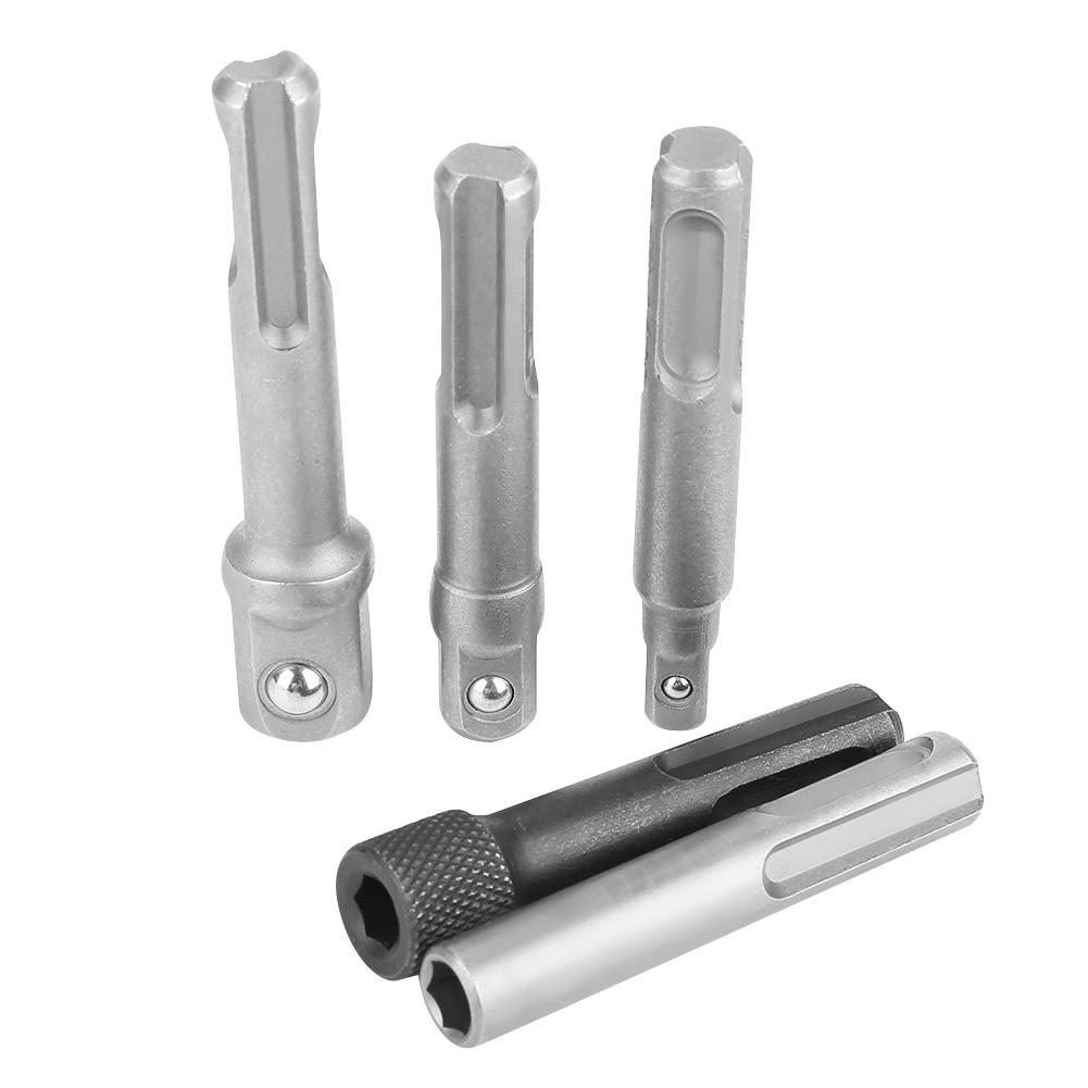 3PC SDS Plus Steel Socket Adapter 2PC SDS Socket Hexagonal Extension Electric Tool Accessories